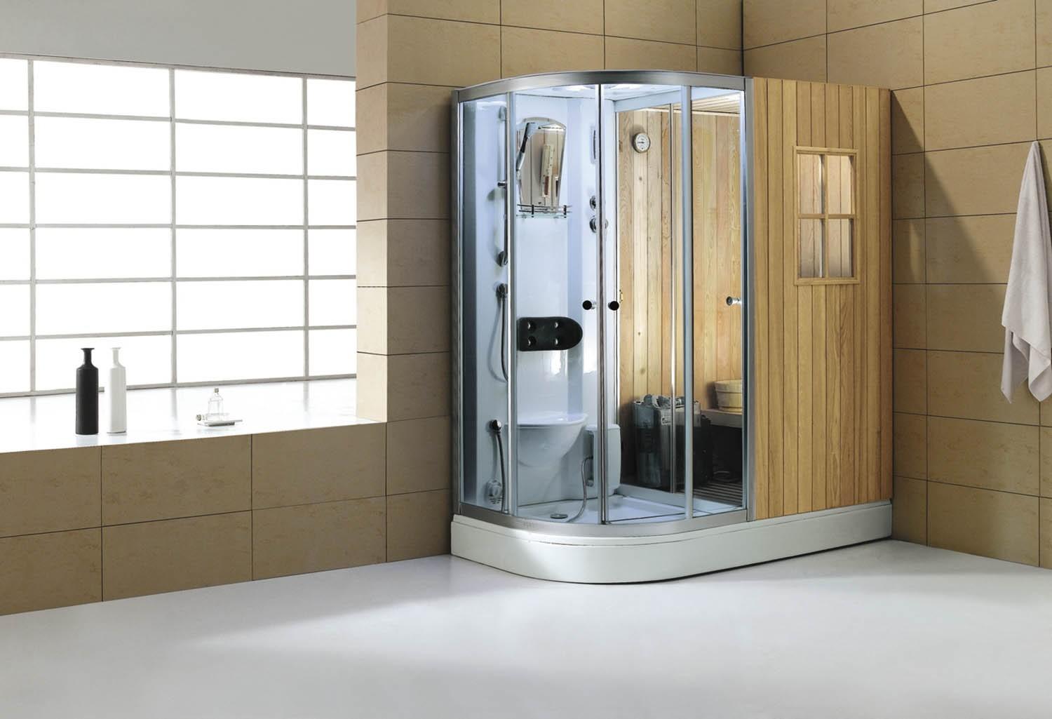 Sauna finlandese + Bagno turco con doccia idromassaggio AS-001