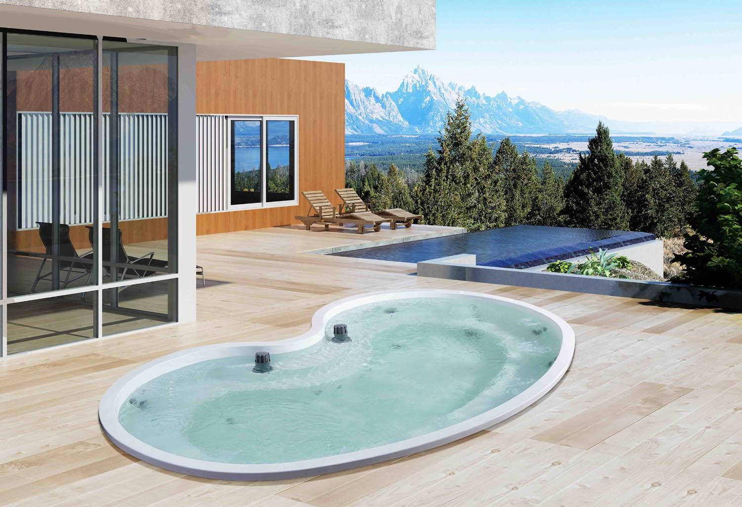 Vasca idromassaggio da esterno jacuzzi gigante AR-007