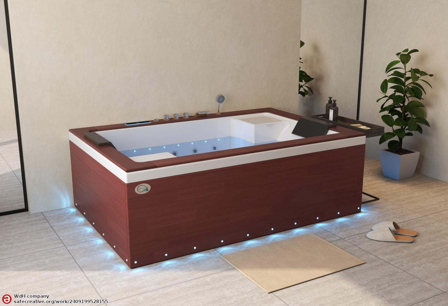 Vasca idromassaggio jacuzzi ITACA DARK WOOD