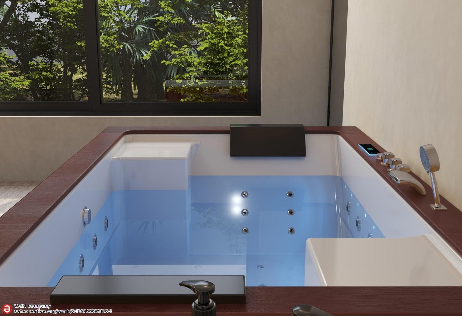 Vasca idromassaggio jacuzzi ITACA DARK WOOD