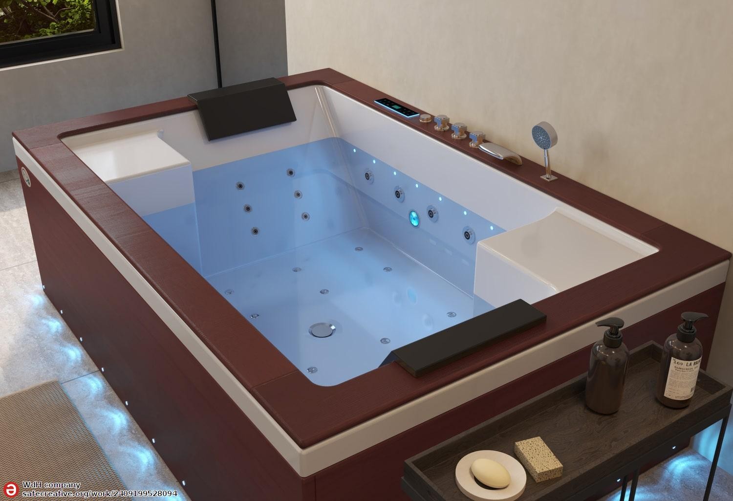 Vasca idromassaggio jacuzzi ITACA DARK WOOD