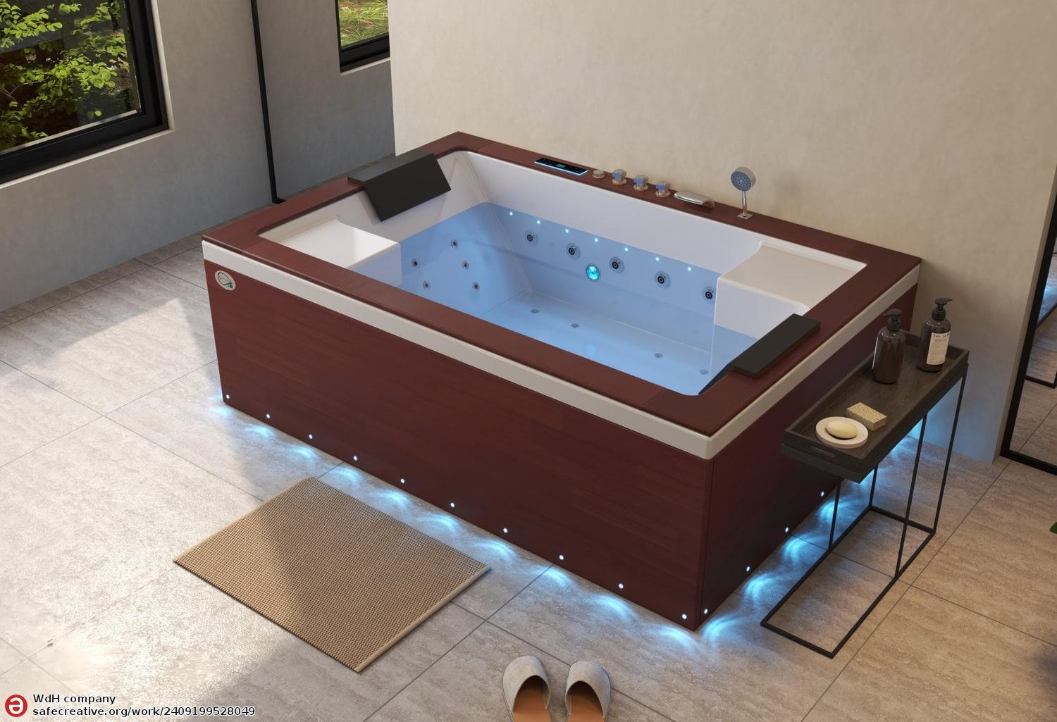 Vasca idromassaggio jacuzzi ITACA DARK WOOD