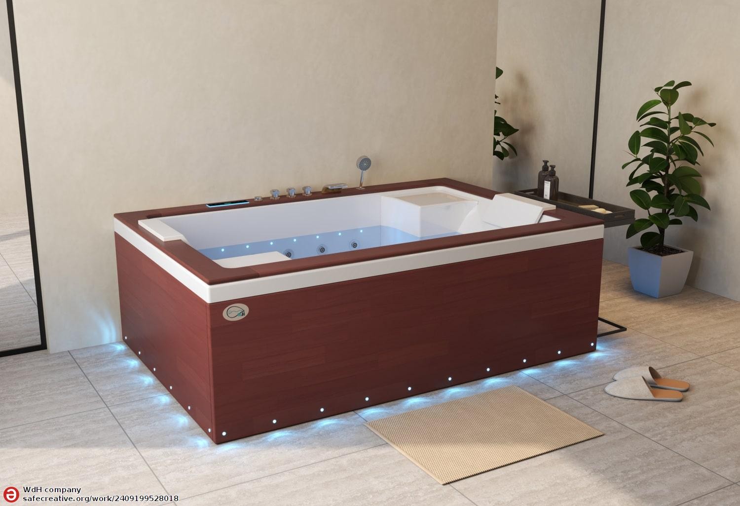 Vasca idromassaggio jacuzzi ITACA DARK WOOD