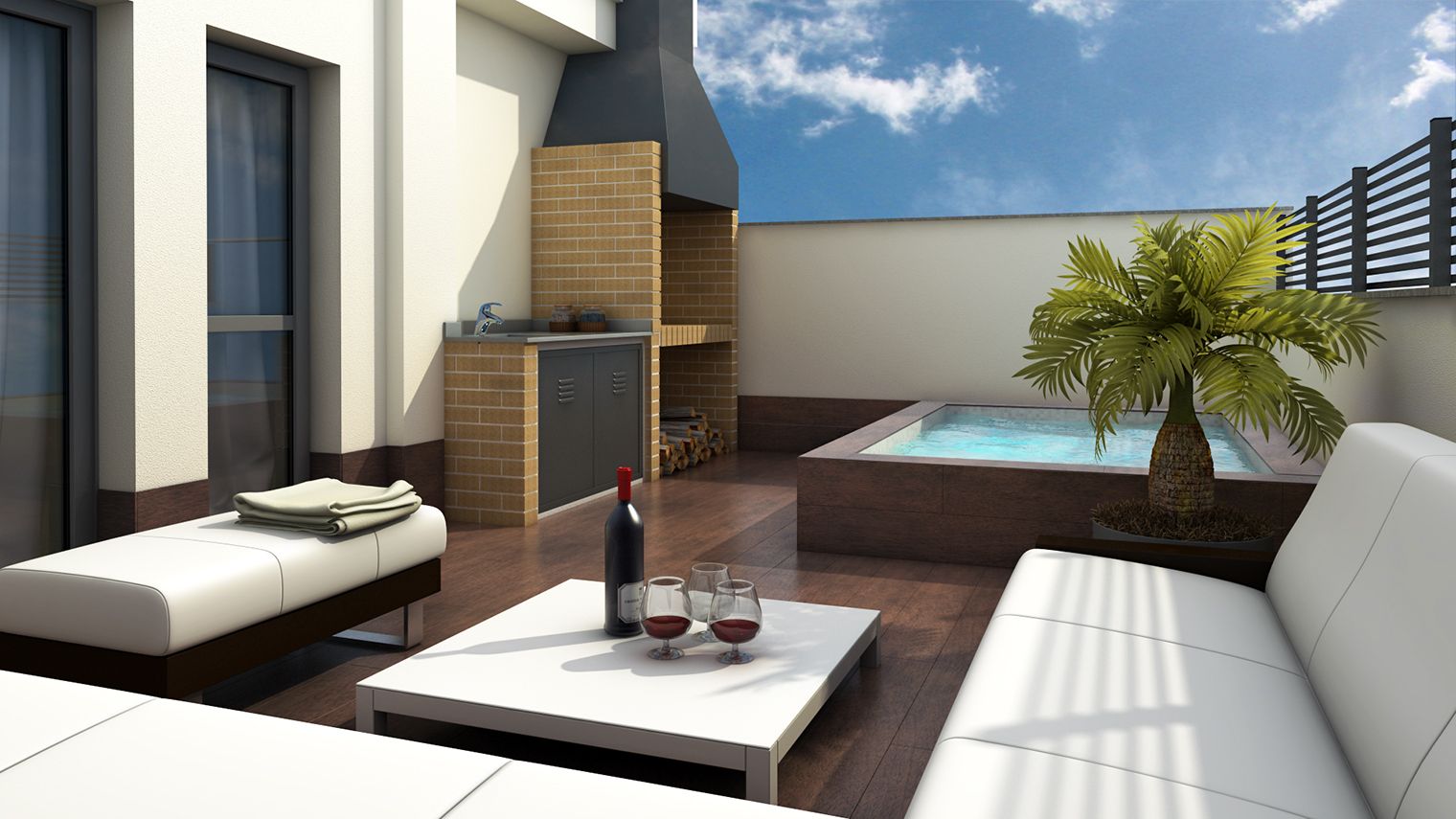 Jacuzzi da terrazza: come completare la decorazione